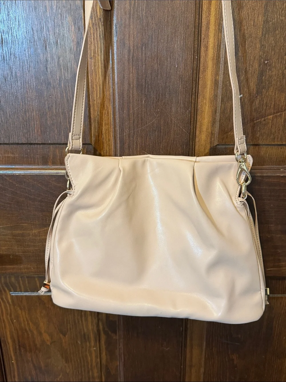 On 34th Everyday Leather Shoulder Bag in Dusty Pink NWT